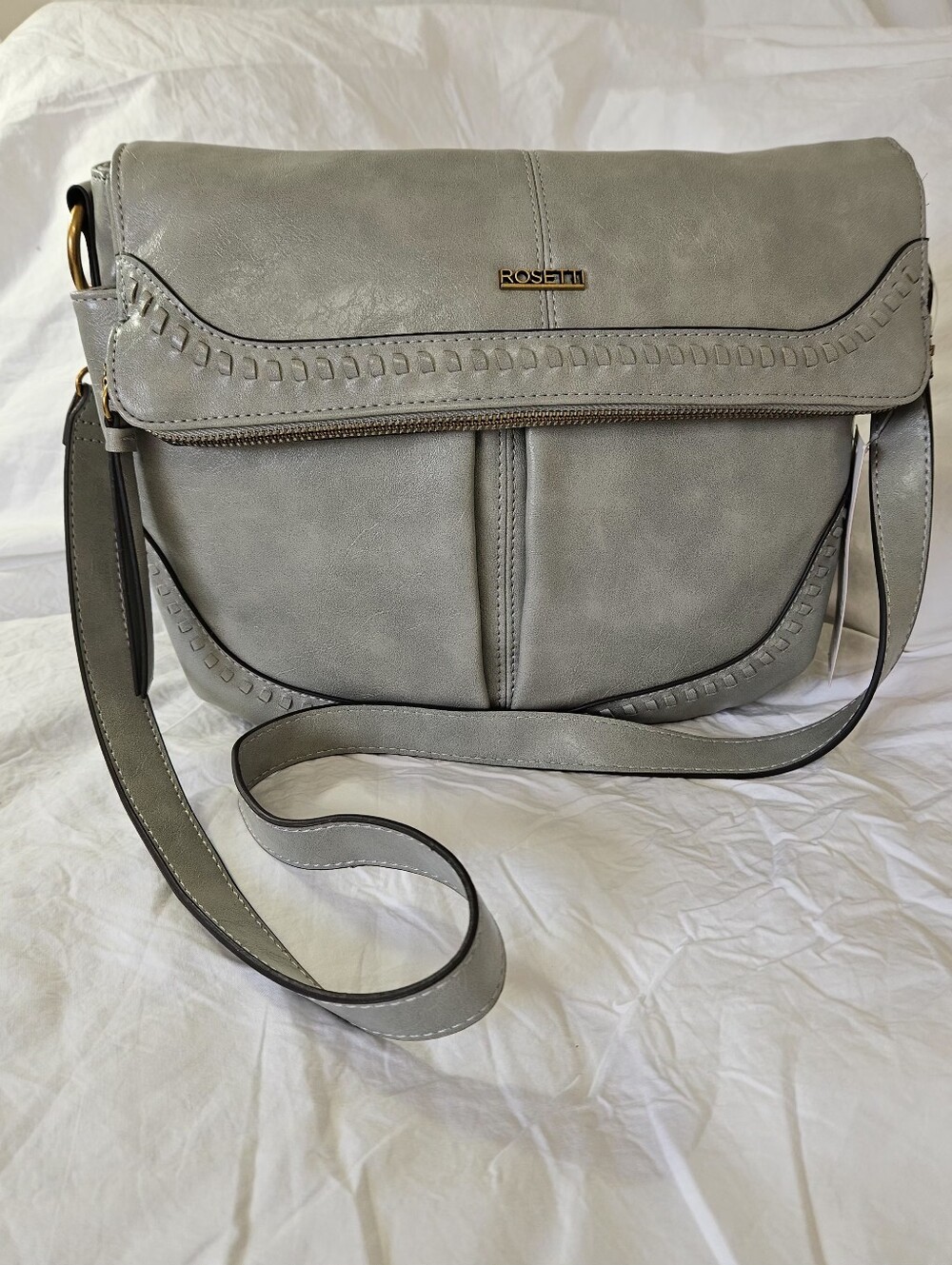 NWT Rosetti Light Grey,Crossbody Bag with Flap